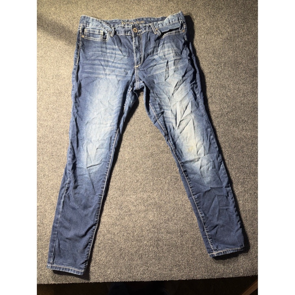 Rhythm in Blues Skinny Jeans Womens 16 Reg Medium Wash Denim Pants M1026B